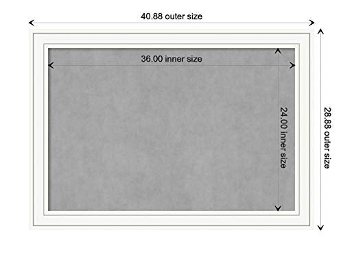 Craftsman White Framed Magnetic Board (40.88 x 28.88 in.) - Magnet Board, Organization Board - Large