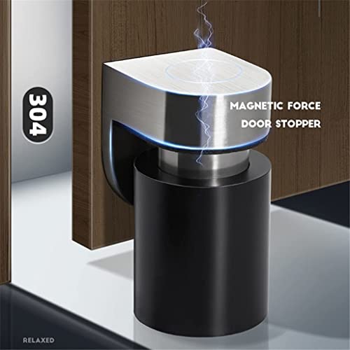 Stainless Steel Heavy Door Stop Magnetic Door Stopper - Black