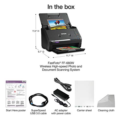 Epson FastFoto FF-680W Wireless High-speed Photo and Document Scanning System (Renewed)