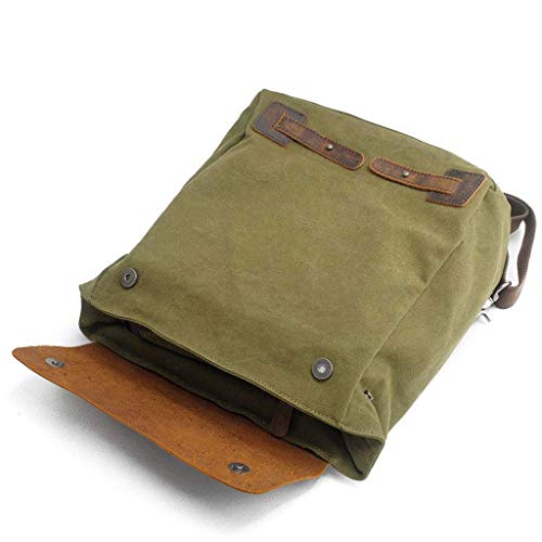 YLHXYPP Green Business Briefcase, Canvas Laptop Bag, Waterproof Large Capacity School Bag, Multifunctional Outdoor Travel Backpack