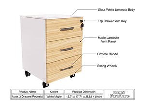 UGOS Modern Reception Desk 63" with Transaction Counter, Storage Drawer, and Laminate Desktop