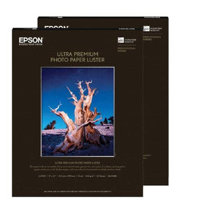 Epson Ultra Premium Photo Paper Luster 17 x 22" 2 Pack (50 Sheets) & Cloth