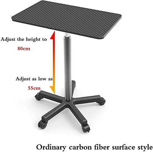 SOSSEG Podium Height Adjustable Mobile Laptop Stand Desk Rolling Cart