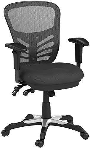 Flash Furniture Mid-Back Black Mesh Multifunction Executive Swivel Ergonomic Office Chair with Adjustable Arms