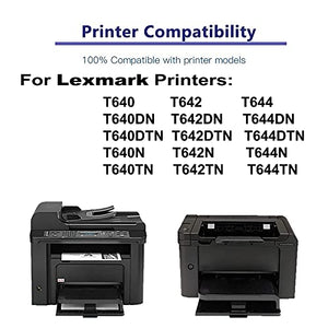 6-Pack Compatible High Capacity 64035HA Toner Cartridge use for Lexmark T640, T640DN, T640DTN, T640N, T640TN Printer (Black)