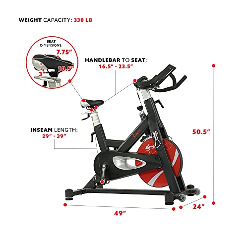 Sunny Health & Fitness Evolution Pro II Magnetic Indoor Cycle Exercise Bike with Device Mount and Performance Display -SF-B1986