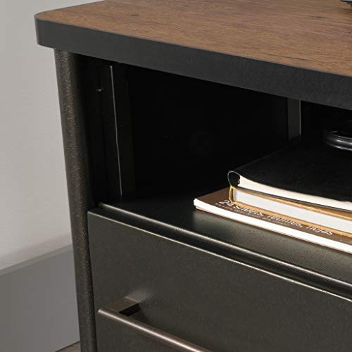Sauder 420701 Boulevard Cafe Executive Desk, Black & Vintage Oak Finish
