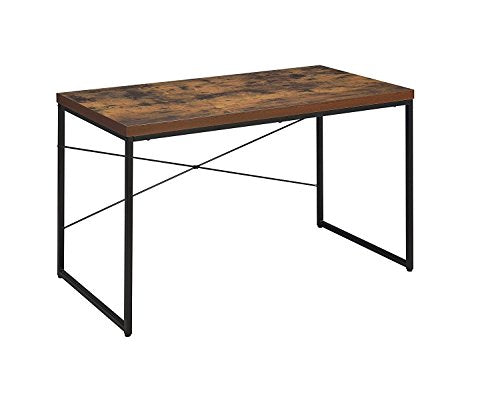 Major-Q Weathered Oak Desk and File Cabinet (Desk + File Cabinet)
