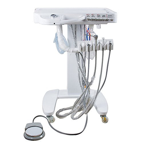 Vinmax 4-Hole Dental Mobile Cart Portable Delivery Therapeutic Apparatus Equipment Movable Cart Unit