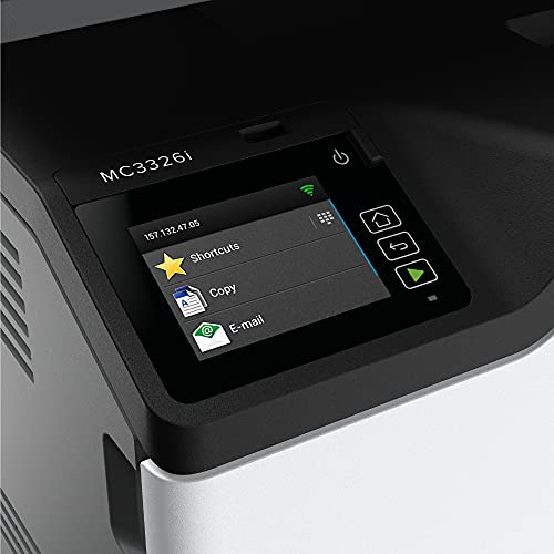 Lexmark MC3426i Color Laser Multifunction Wireless Printer with Print, Copy, Scan and Cloud Fax Capabilities, Plus Full-Spectrum Security and Print Speed up to 26ppm (40N9650), White, Small