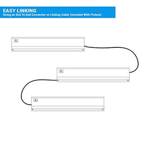 LEDMyplace.com Dimmable 32 Inch 15W LED Under Cabinet Light CCT Changeable 3000K/4000K/5000K, Linkable, Pack of 4