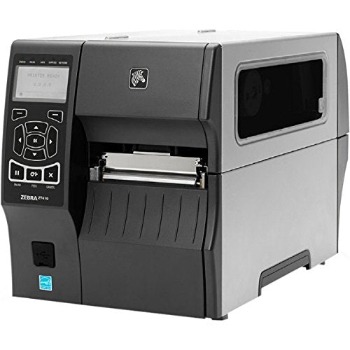 Zebra Technologies ZT41042-T410000Z Series ZT410 4" DT/TT Tabletop Printer, 203 dpi Resolution, Tear Bar, Power Cord with US Plug, USB 2.0/RS-232 Serial/10/100 Ethernet, Bluetooth 2.1, EZPL, Rewind