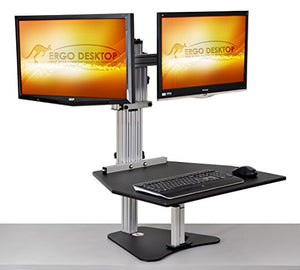 Kangaroo Elite- Black- Height Adjustable Standing Desk (Black)