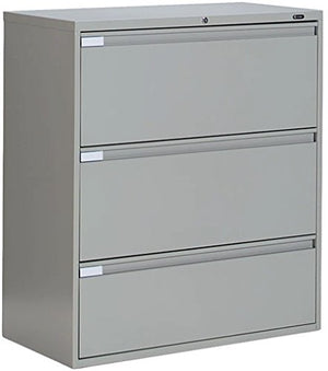 Global 9342P-3F1H 3 Drawer Lateral File Cabinet Light Grey
