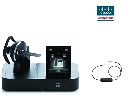 Cisco certified Jabra PRO 9470 Wireless EHS Wireless Headset with Remote Answer Bundle for Cisco Phones: Cisco 6945 7821 7841 7861 7942G 7945G 7962G 7965G 7975G 8811 8841 8851 8861