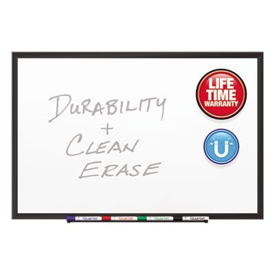 Classic Porcelain Magnetic Whiteboard, 48 x 36, Black Aluminum Frame, Sold as 1 Each