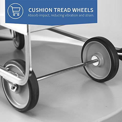 Lakeside Manufacturing 744 Utility Cart, Stainless Steel, 3 Shelves, 700 lb. Capacity