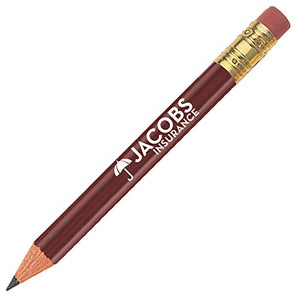 Personalized Round Golf Pencil with Eraser Printed with Your Company/School Name/Logo or Message - 1440 QTY