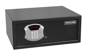 HONEYWELL - 5105DS Low Profile Steel Security Safe with Hotel-Style Digital Lock, 1.14 -Cubic Feet, Black