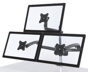 Cotytech DM-GMT13-C Triple Monitor Desk Mount Spring Arm Clamp Base - Dark Gray