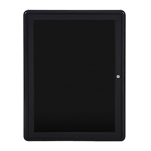 Ghent 2 3/4" x 2" 1-Door Ovation Letter Board, Black Frame (OVK1-BBK)