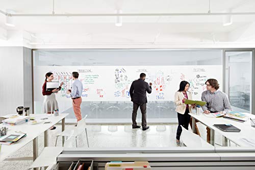 Post-it Dry Erase Whiteboard Film Surface for Walls, Doors, Tables, Chalkboards, Whiteboards, and More, Removable, Stain-Proof, Easy Installation, 25' x 4', White (DEF25X4)