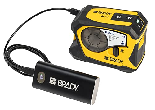 Brady Portable Bluetooth Label Printer Kit (M211-KIT), Yellow/Black