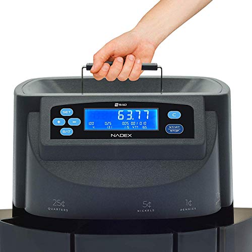 Nadex S540 Pro | Coin Counter, Sorter, and Wrapper | Sorts up to 300 Coins Per Minute | Comes with 48 Preformed Wrappers