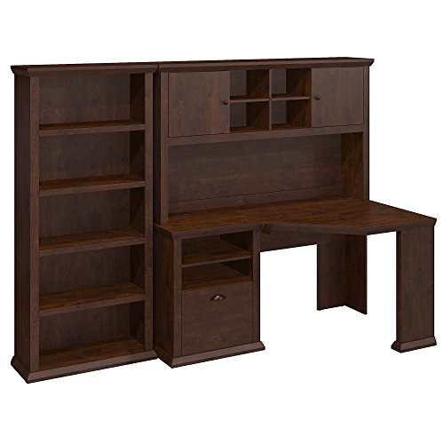 Yorktown Corner Desk with Hutch and Bookcase