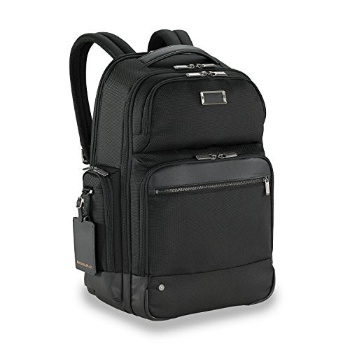 Briggs & Riley @Work Large Laptop Backpack for women and men. Fits up to 17 inch laptop. Business Travel Laptop Backpack with RFID Blocking Pocket, Black