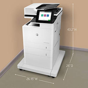 HP LaserJet Enterprise MFP M635fht Monochrome Multifunction Printer with Extra Paper Tray and Wheeled Stand (7PS98A)