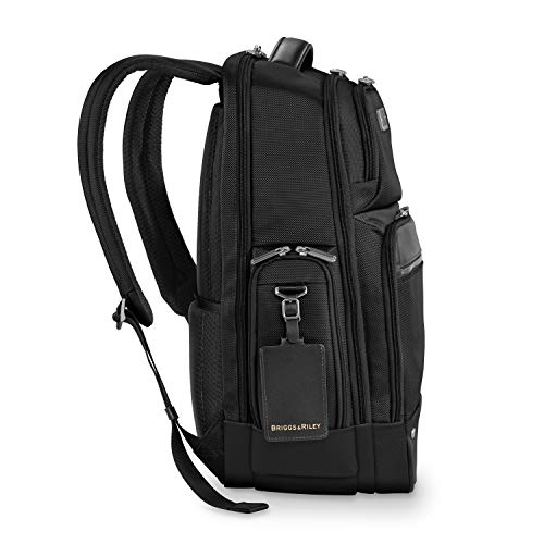 Briggs & Riley @Work Large Laptop Backpack for women and men. Fits up to 17 inch laptop. Business Travel Laptop Backpack with RFID Blocking Pocket, Black