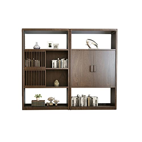 HARAY New Chinese Style Bookshelf Combination Locker Office Study Bookcase Shelf (Color: B)