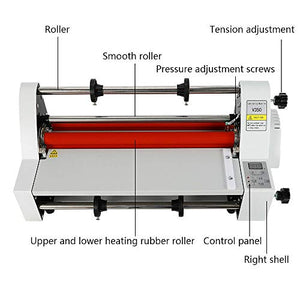 WANLECY V350 350mm Hot Cold Roll Laminator, Digital Display Single and Dual Sided Thermal Laminating Machine