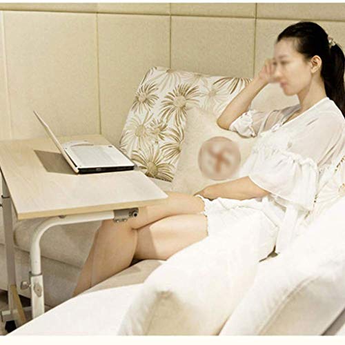 WPHPS Folding Computer Desk, Adjustable Mobile Bed Table Portable Laptop Computer Stand Desks Cart Tray