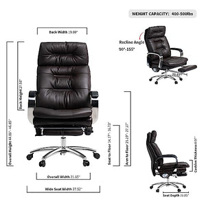 Kinnls Vane Massage Office Chair with Footrest