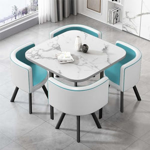 ORBANA Round Table and Chairs 5-Piece Set, Office and Conference Furniture for Reception Room