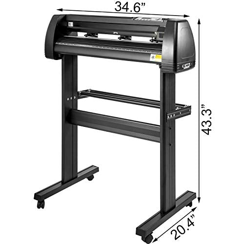 VEVOR Vinyl Cutter 28 Inch Plotter Machine 720mm Paper Feed Vinyl Cutter Plotter Signmaster Software Sign Making Machine with Stand (28Inch Style 2)
