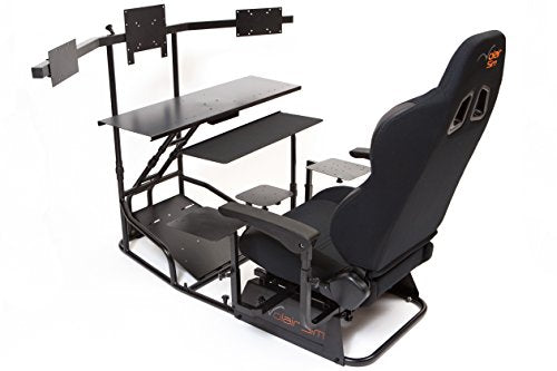 Volair Sim Universal Flight or Racing Simulation Cockpit Chassis with Triple Monitor Mounts