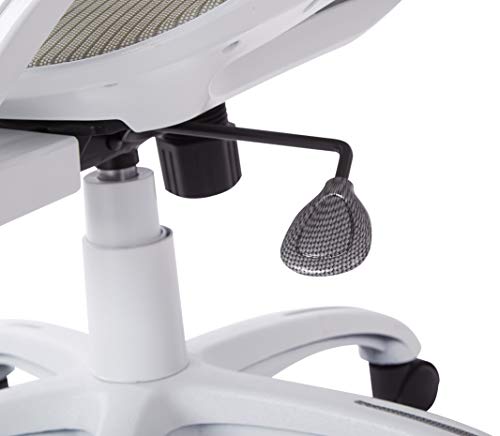 Office Star Ventilated Manager's Desk Chair with Breathable Mesh Seat and Back, White Base
