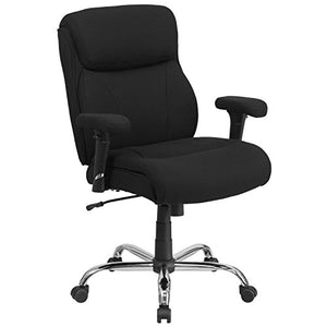 MFO 400 lb. Capacity Big & Tall Black Fabric Task Chair with Height Adjustable Arms