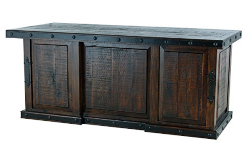 Burleson Home Furnishings Rustic Gran Hacienda File Desk Solid Wood Western Cabin Lodge Old West