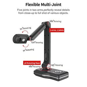 PENCHEN JOYUSING V500 Document Book Camera Scanner Auto Focus USB Plug&Play 8 Mega-pel HD High-Definition A3 Scanning Size - USB VGA Ports - Teachers Online Teaching