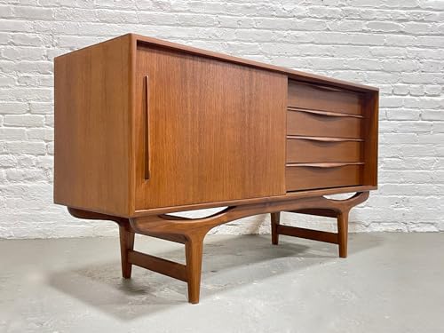 Lschool Mid Century Modern Sculptural Credenza/Media Stand/Sideboard