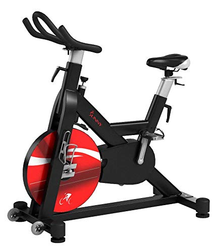 Sunny Health & Fitness SF-B1714 Evolution Pro Magnetic Belt Drive Indoor Cycling Bike, High Weight Capacity, Heavy Duty Flywheel