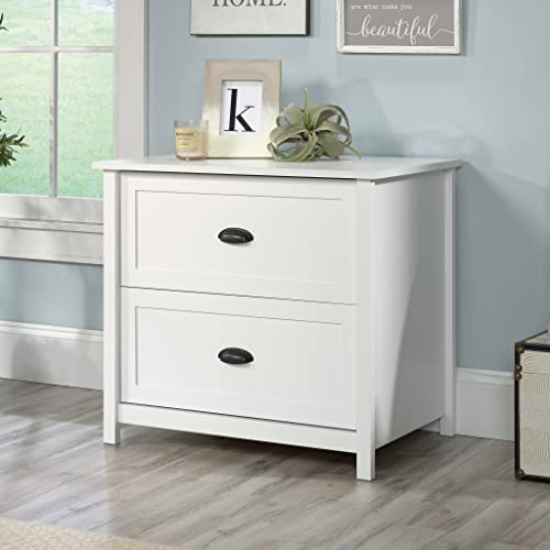 Sauder County Line Lateral File Cabinet, Soft White Finish, L: 33.39" x W: 21.97" x H: 30.04