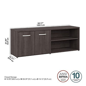 Bush Business Furniture Studio A 21-inch Low Storage Cabinet with 4 Shelves and Doors, Storm Gray (SDS160SG-Z)