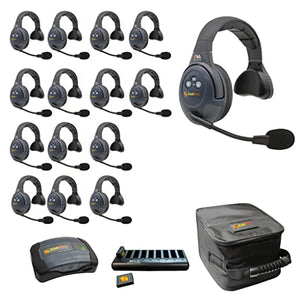 EARTEC Evade EVX15S-CM Wireless Intercom System with 15 Single Speaker Headsets