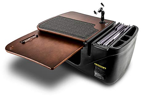 AutoExec AUE10053 GripMaster Car Desk Mahogany Finish with Phone Mount