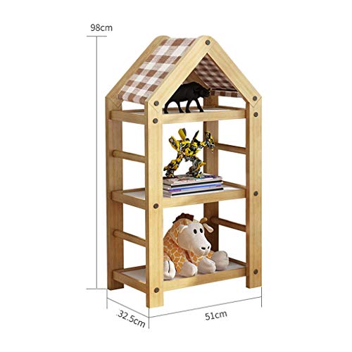 Zenglingliang Desktop Bookshelf 4-Tier Vertical Solid Wood Bookcase Home Storage Display